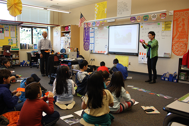 シアトル広島県人会 四つ葉学院で平和教育
