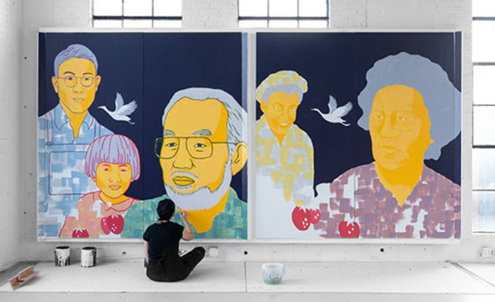 ベルビュー美術館 日系農民の歴史を伝える展示