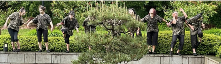 シアトル日本庭園で舞踏パフォーマンス