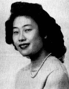 Chiyoko “Onions” Morooka Nakanishi was born in 1926 in Seattle. Incarcerated: Puyallup and Minidoka, ID. Relocated to New York, NY and returned to Seattle. Education: Bailey Gatzert elementary, Broadway High school, both Seattle, and Minidoka, ID. Career, dental technician. (Onions was the 1944 Minidoka HS “Miss Winter Mardi Gras”)