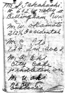 與右衛門手帳住所録_web | Seattle’s Japanese Community News – North American Post