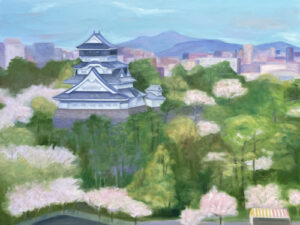 Kokura-Castle_Gina-Ariko_oil-on-canvas | Seattle’s Japanese Community News – North American Post