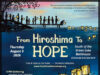 Poster for 'From Hiroshima To HOPE'—an annual lantern-floating ceremony honoring victims of Hiroshima and Nagasaki; lanterns light the water near Green Lake Bathhouse, Seattle, on Aug 6, 2026 with an evening program.