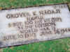 Remembering Staff Sergeant Grover Nagaji: The Story Of A Japanese American Hero Gravestone on a grassy lawn reading Grover K. Nagaji, S/Sgt, 100th Infantry Battalion, 34th Infantry Division, World War II; born July 10, 1920, died June 15, 1944.