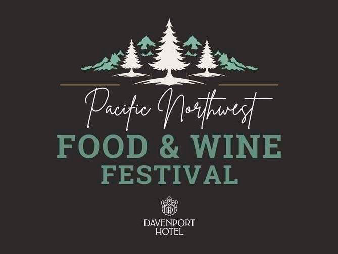 Shota-Food--Wine-logo---487348408_1109181204587461_8906747967490570561_n_2026-04-03-190316_iqwe_e45adf5f6bc0c5c2a30a39868f44eab6 | Seattle’s Japanese Community News – North American Post Logo for the Pacific Northwest Food & Wine Festival at the Davenport Hotel, featuring a line of white pine trees and teal event text.