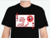 Black T-shirt with a red-and-white poster-like graphic: '10th JAPAN WEEK', cherry blossoms, and a red Daruma doll.
